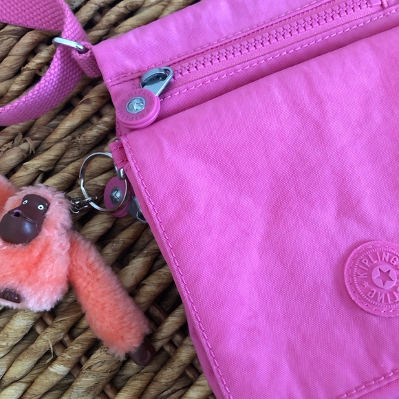 Kipling Pink and Orange Crossbody Bag - Picture 3 of 12